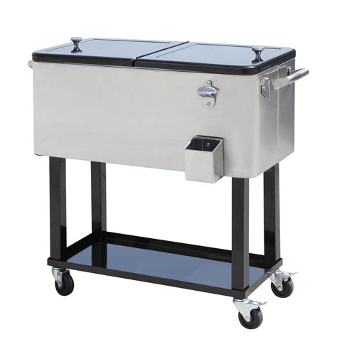 ice box stainless steel|stainless steel rolling ice chest.